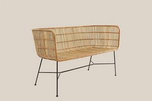 Rattan 3 Seater Bench