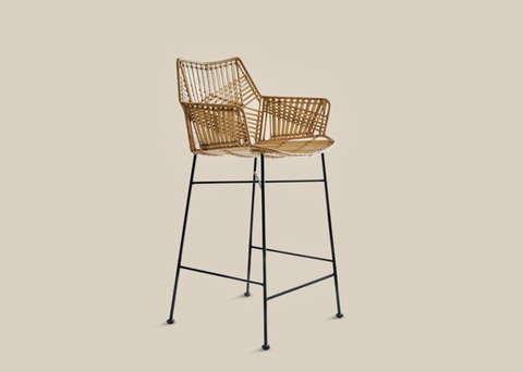 Ella Rattan Bar Stool Regular