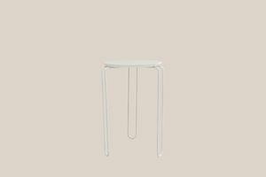 Mathis White Side Table High