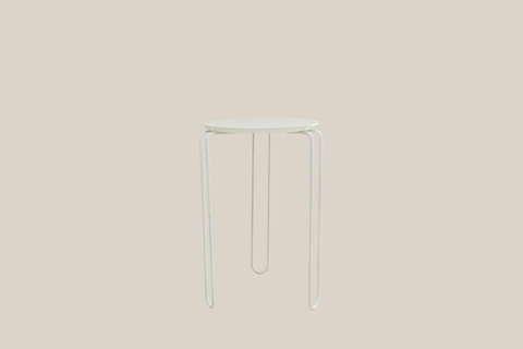 Mathis White Side Table High